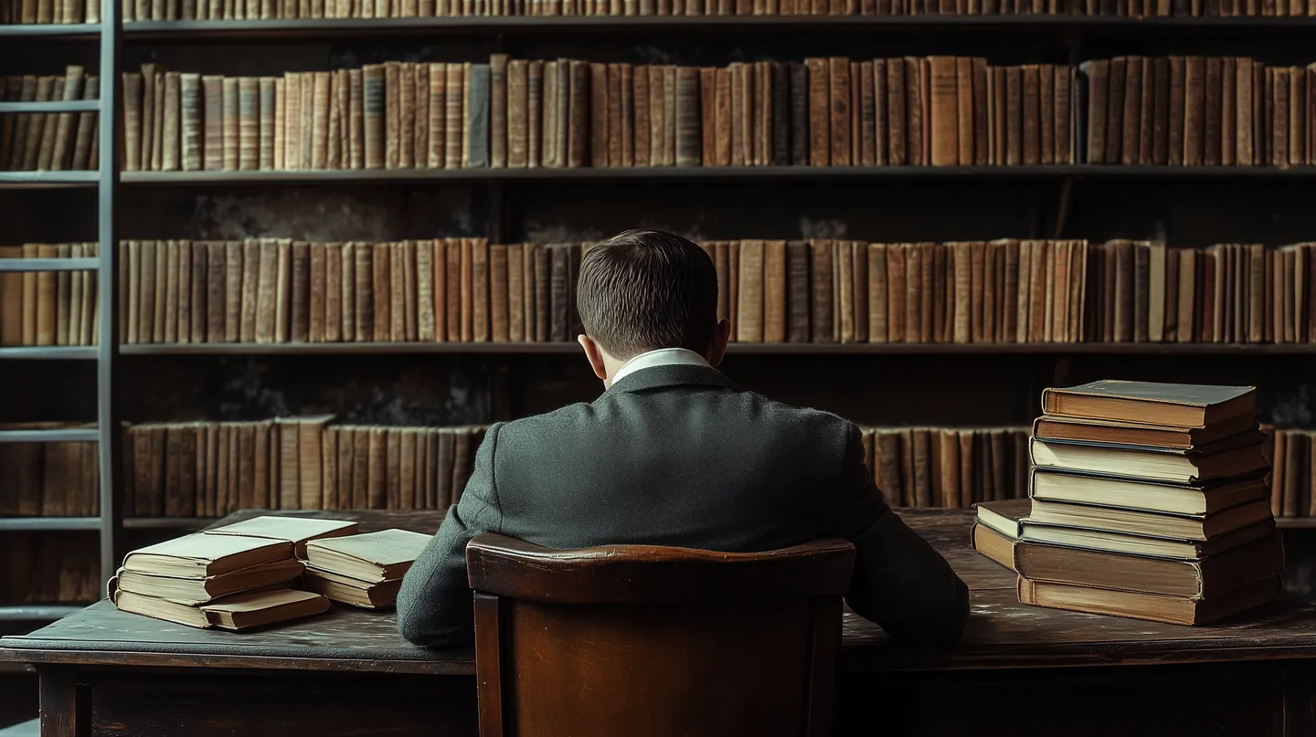 Reading in the library