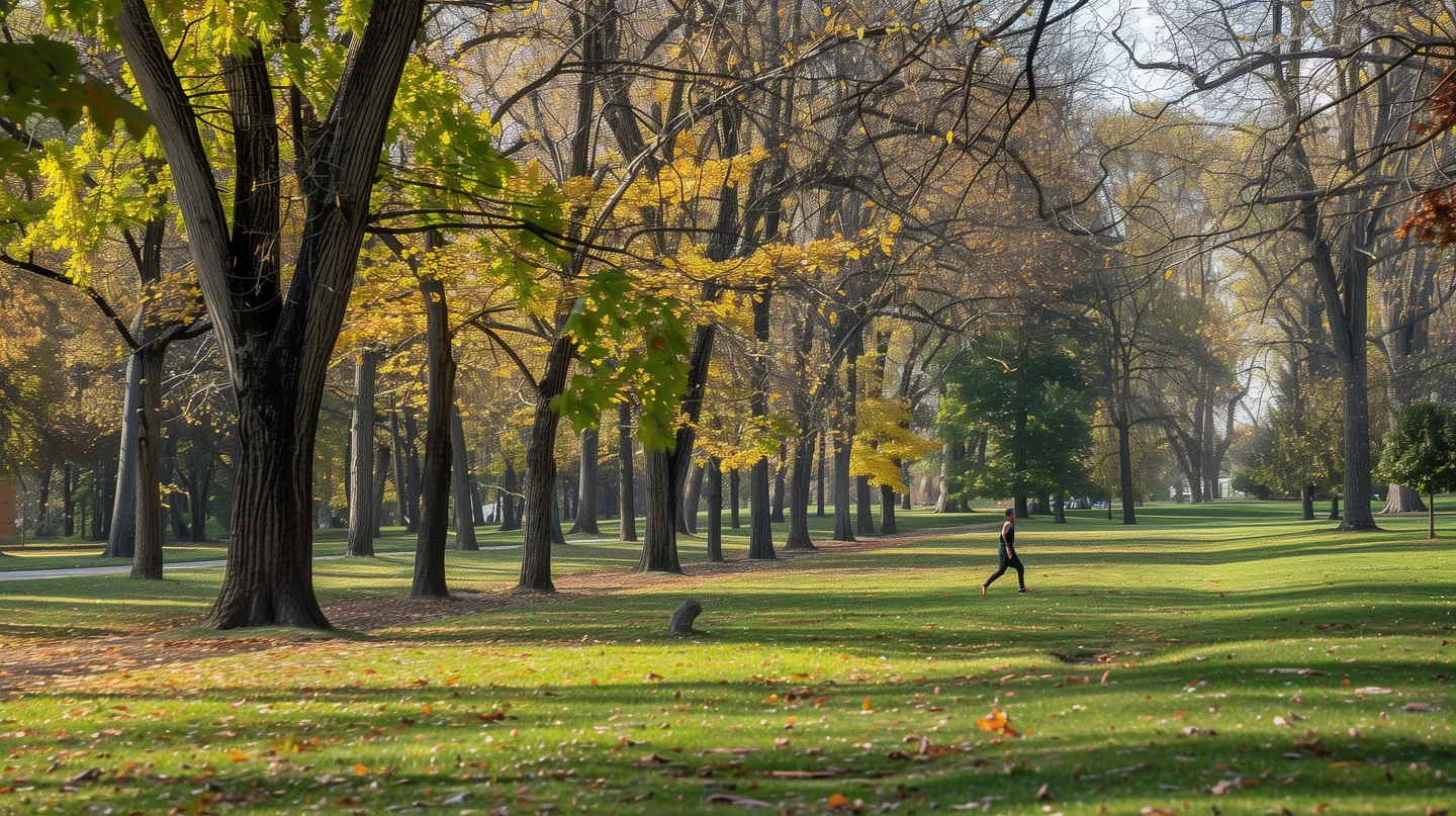 Walking in a park