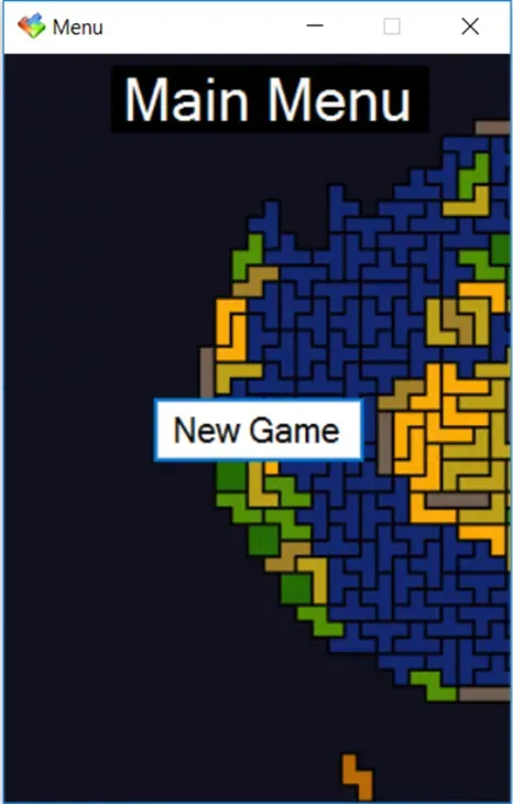 Начальная страница игры