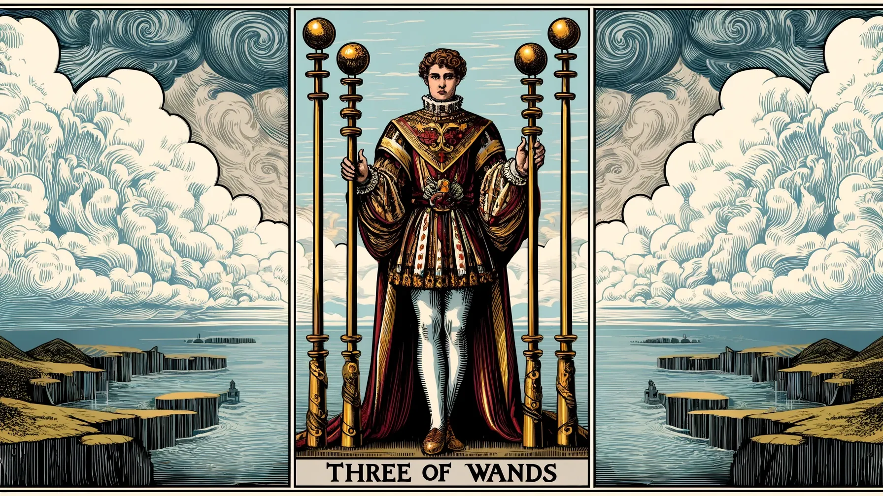 Unveiling Three of Wands Tarot Card: Broadening Perspectives & Achievements