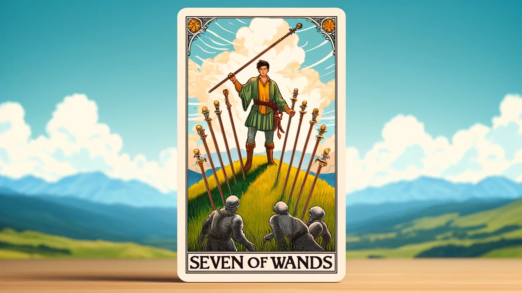 Unveiling Seven of Wands Tarot Card: Embracing Resilience and Valor