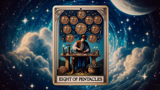Unlocking Eight of Pentacles Tarot Card: Dedication & Craftsmanship