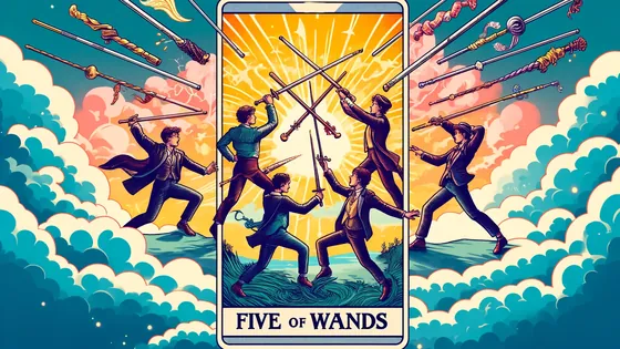 Understanding Five of Wands: Rivalry & Strife in Tarot