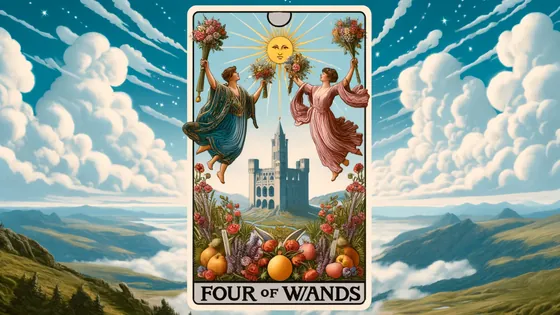 Exploring Four of Wands: Triumph & Celebration in Tarot
